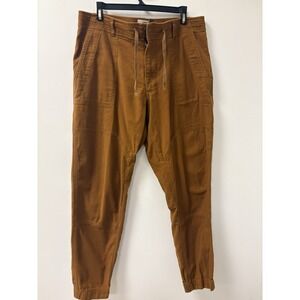 REI Co-Op Pants Mens 36x32 Brown Trailsmith Jogger Double Knee Drawstring Hiking